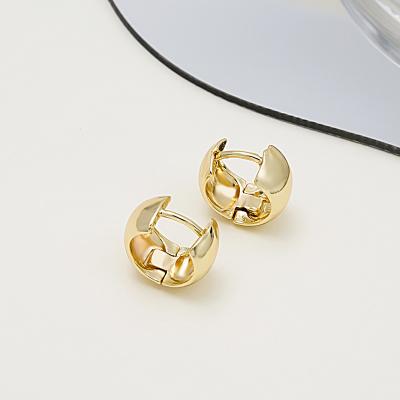 China Geometric Shape 925 Fashion Jewelry Hoop Earrings Silver Gold Plated Fine Jewelry Sterling Silver Hoop Earrings 5mm/6mm/7mm/8mm/9mm/14mm for sale