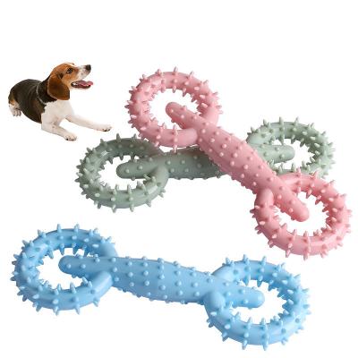 China Wholesale Dog Bite Stocked Toy Tooth Cleaning Interactive Playing Resistant Ring Shape Dogs Pet Chew Traction Toys Pets Accessories for sale