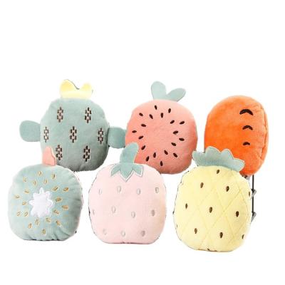 China Resistant Toy Funny Cute Fruits Shape Cartoon Dog Bite Pet Chew Toys Teeth Puppy Pet Interactive Game Cleaning Practicing Squeaky Toys for sale