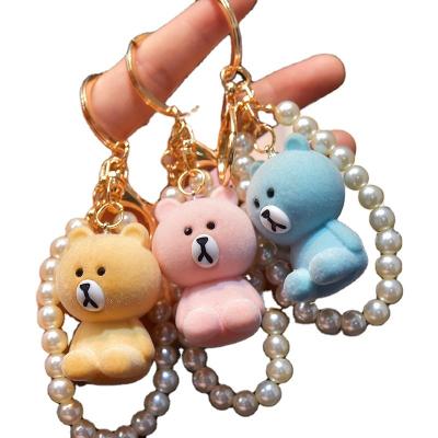 China 3D Portable Luxury Cartoon Cute Bear Kawaii Bear Keychains Car Key Accessories Key Ring Decoration Promotional Gift for sale