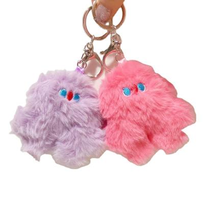 China High Quality Pom Pom Fur Ball Keychain Plush Girls Cartoon Pendant Accessories Cute Women Handbags Holder Key Chains Car Key Chains for sale