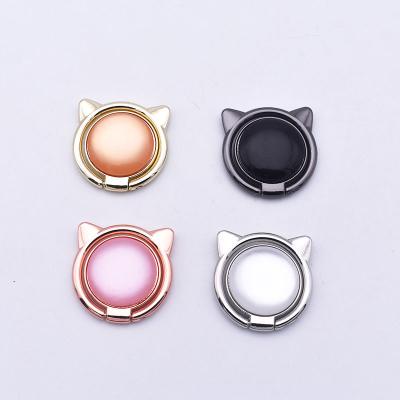 China Handmade Fashion Rhinestone Cats Cell Phone Holder For iphone 11 pro Max Mobile Phone Desktop Stand Ring Holder for sale