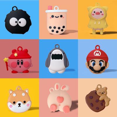 China 3D Cartoon Shockproof Animal Character Kawaii Soft Silicone Case For Airtags Pets Dog Key Chain Locator Anti-lost Tracker Cover Device for sale