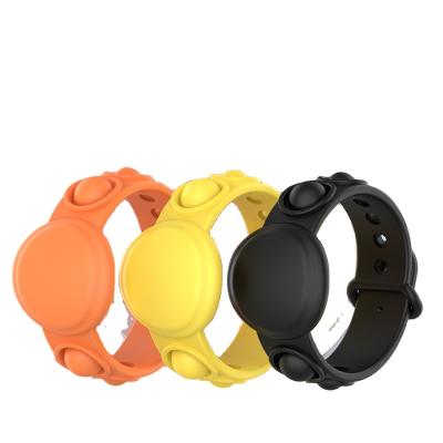 China Wholesale Soft Silicone Shockproof For Anti-lost Tracker Wristband Kids AirTags Case Sleeve Cover Device Locator for sale