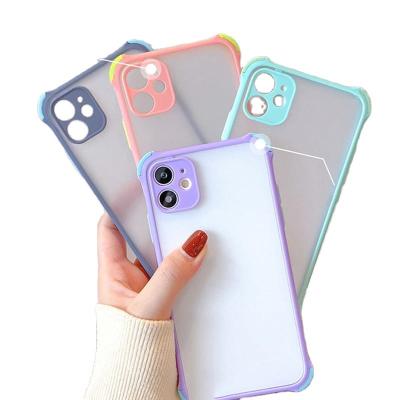 China Wholesale Four Corners Shock Proof Back Phone Case Shockproof Phone Case For Pro Max Camera Clear Hard PC Cover iPhone 12 11 Lens Protector for sale