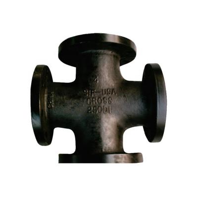 China Black Malleable Iron Pipe Fittings Weld Ends Carbon Steel Black Pipe Fittings Tee Cross for sale