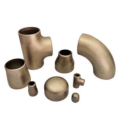 中国 Galvanized Painting Gold Butt Weld Carbon Steel Tee 2 inch pipe fitting stainless steel bend 販売のため