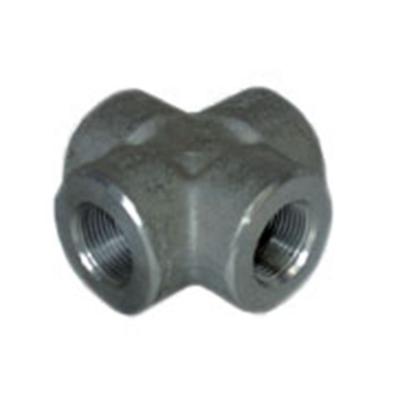 China A105 black Carbon steel Threaded forged high pressure pipe fittings Tee Union Hydraulic pipe fitting for sale