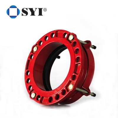 Κίνα QT450-10 Body EPDM Sealing Rubber Ductile Iron Pipe Flange Adopter For PE And PVC Pipes προς πώληση