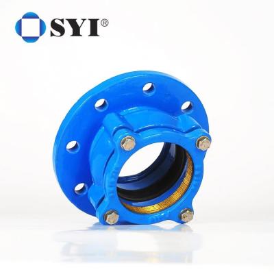 China SYI Ductile Cast Iron Body Self-Restrained Flange Adaptor for HDPE Pipe for sale