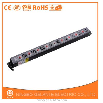 China Residential / General Purpose 4ways IEC C13 With 4 Way IECC19 With Hole 3ways Universal PDU With Overload for sale