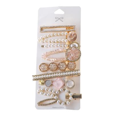 China Sweet Fashion 7 Pieces Pearl Hairpin Set / Combination Hot Selling Girl's Hair Accessories Hair Set for sale