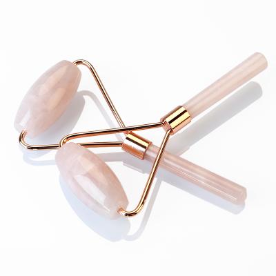 China Europe Rose Quartz Facial Roller, Crystal Facial Roller, Natural Rose Quartz Scraping Tool for sale