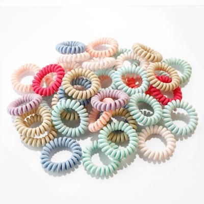 China Fashionable High Quality Elastic Hair Band 4.5cm Diameter TPU Cloth Coil Hair Ties Phone Tie Hair Bands for sale