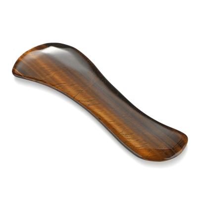 China Natural Body Health Care Products Self Massage Tool Tiger Eye Guasha Board SPA Massage Tool for sale