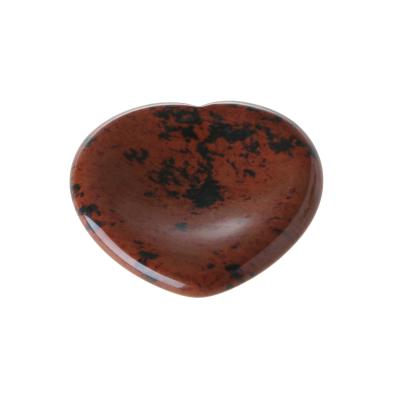 China Europe Wholesale Custom Heart Shape 7 Chakra Power Stone Natural Engraved Stone Inspiration Worry Stone for sale