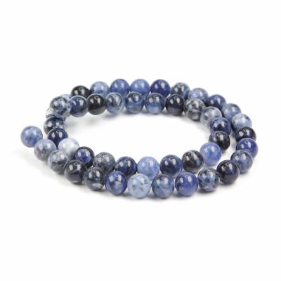 China Necklace Wholesales Loose Beads Natural Sodalite Beads Gemstone Stone Round Beads for sale