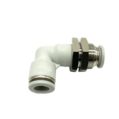 China Machinery Repair Shops PLM Series Plastic And Copper Pneumatic Male Straight One-contact Pneumatic Connector Fitting for sale