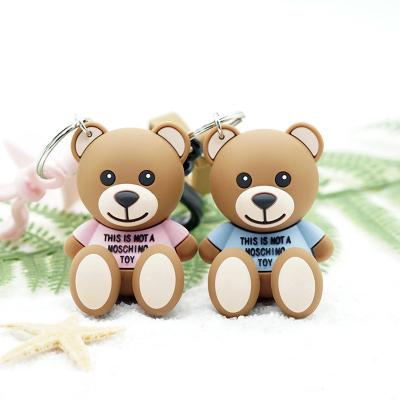 China SmallOrders RF54 Soft Rubber Key Chains DIY Key Chains Promotional Keychains Cartoon Bear Doll Key Chain Jewelry Bag Pendant Customization for sale