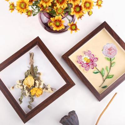 China SmallOrders J04 creative flower photo frame Nordic simple geometric glass picture frame decoration metal picture frame diy decoration for sale