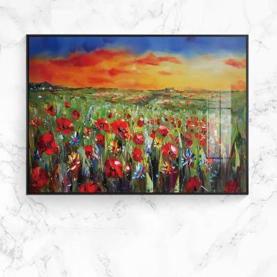 China New Classical/Postmodern Oil Painting Landscape Flowers And Trees Abstract Color Combination Gift Living Room Home Wall Art for sale