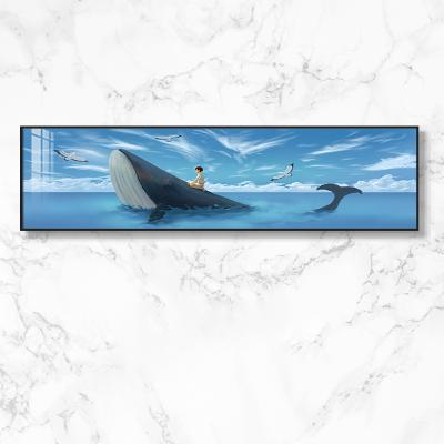 China New warmth aestheticism whales and sea girls living room hotel art classic/postmodern modern home painting for sale