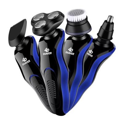 China New 2021 Hot Selling Men's Durable Triple Blade Beard Razor Electric Shaver Razor With Waterproof Charging Plug for sale