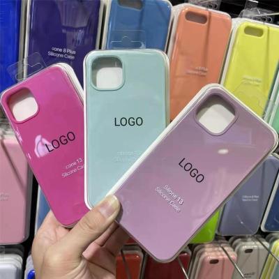 China High Quality Shockproof Eco-friendly Liquid Shockproof Phone Case With Velvet Phone Case Packing For iphone 13 for sale