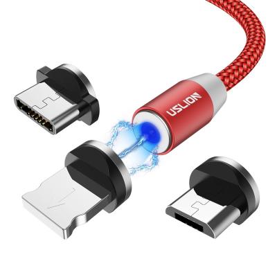 China Magnetic LED Magnetic USB Cable Fast Charging Cable with USB Type C for Phone Hot Selling Cable Magnet USB Charger for iPhone 11 for Xiaomi for sale