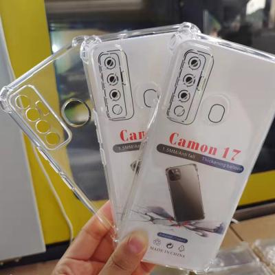 China Shockproof Clear Shockproof Case For Tecno Camon 18 Pro Camon Spark 8 17 16 7 6 GO Soft Silicone Tpu Protective Phone Cover for sale