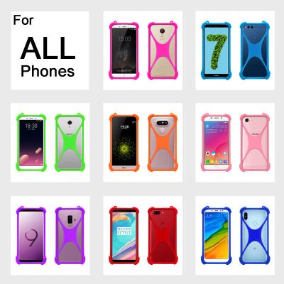 China Free Shipping Lightweight Universal Phone Silicone Phone Case One Size Soft Fit To All 4.7 5.0 5.5 6.5 Inch Universal Phone Bumper Case for sale