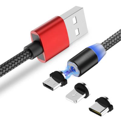 China Magnetic USB Magnetic Cable 3 in 1 Type-C USB Magnetic Charging Cable for sale