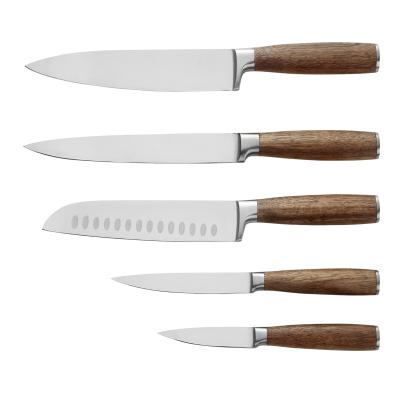 China Wooden Chef Kitchen Knife Set of Sustainable Success K0416-5 Handle 5 Pieces Kitchen Knives for sale