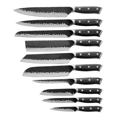 China K0420 Sustainable Steel 10 Piece Kitchen Set Forged Kitchen Knives for sale