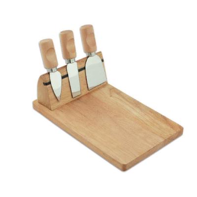 China 2 Stainless Steel cr14 cheese knives 4 pcs viable wooden cheese board and knife set for sale