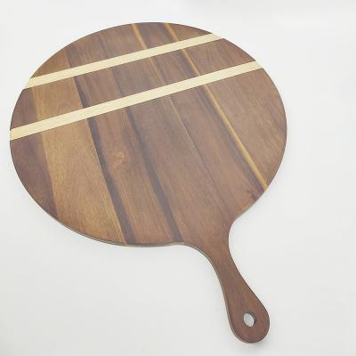 China Sustainable Kitchen Wooden Cutting Board Acacia Shape Squash Wood Chopper for sale