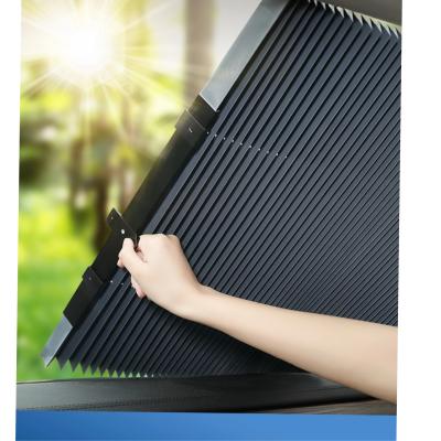 China Auto Car Sun Shade Aluminum Foil Backing CE Material 65cm 70cm Front Windshield Shades for sale