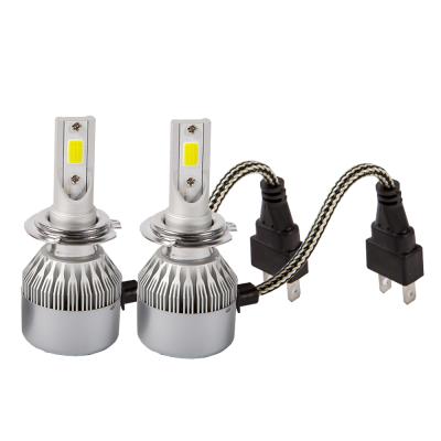 China factory led color headlight bulb c6 led headlight h3 led fog light bulb 6500k h4 h7 universal for sale