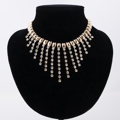 China FASHIONABLE CHAIN ​​CHAIN ​​Wedding Rhinestone Rhinestone Ziming Metal Necklace Evening Gold Plating Necklace Bridal Jewelry for sale