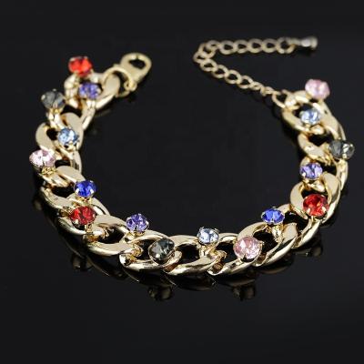 China Thick Chunky Chain Hip Pop Nightclub Punk Women Ziming FASHION Diamond Bracelet Chain Bracelet Gift Bangle for sale