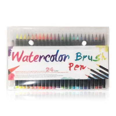 China New Type Drawing Art Drawing Markers 24+1 Pack Watercolor Brush Pen Art Marker Set for sale