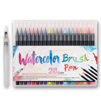 China New Arrival Art Drawing Sketch Markers 20+1 Pack Watercolor Brush Pen Art Marker Set for sale