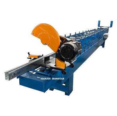 China Advertising company hot sale rolling mill metal shutter C guide rail making machine in botou for sale