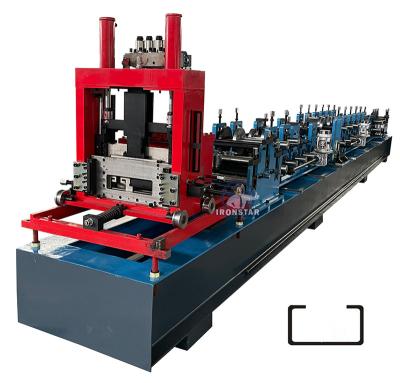 China Advertising Company Cold Automatic Purlin Interchangeable Roll Forming Machine for sale