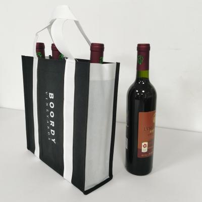 China Single Or 3 Bottle Nonwoven Custom Bottle 4 Bottle Custom Design Wine Packaging for sale