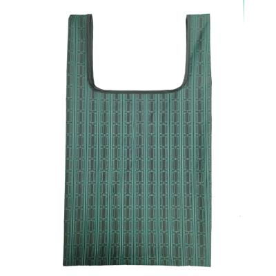 China Durable Carry T-Shirt Plaid Vest Carrier Folding Shopping Weaving Bag for sale