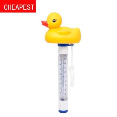 China Cute Animal Thermometer Duck Swimming Pool Floating Thermometer Plastic Swimming Pool/Spa Thermometer for sale