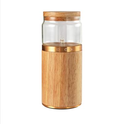 China Household Wooden Mini Car Auto Rechargeable Battery Portable Radio Powered Usb Scent Air Fragrance Essential Oils Aroma Diffuser Defuser for sale