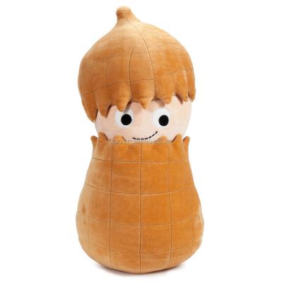 China Mini Toy ADIATHERMIC POWER OEM Peanut Stuffed Soft Velvet Stuffed Plush Toy Embroidered Doll for sale