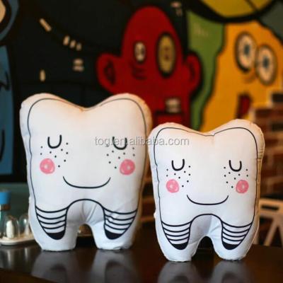 China Lovely Soft Plush Toy OEM Mini Toy Teeth Doll Kids Educational Tooth Cushion Pillow for sale